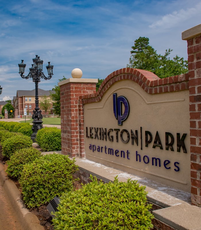 Sign outside of Lexington Park Apartment Homes in North Little Rock, Arkansas