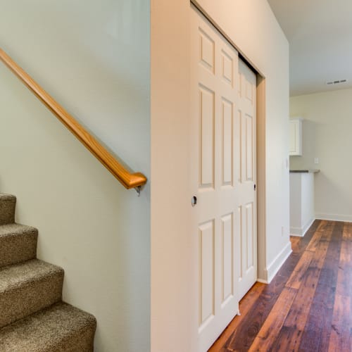 hallway closet at Del Mar I in Oceanside, California