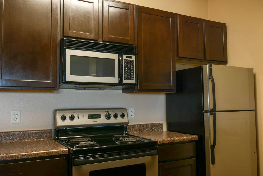 Stainless steel kitchen appliances at Anatole on MacArthur in Oklahoma City, Oklahoma