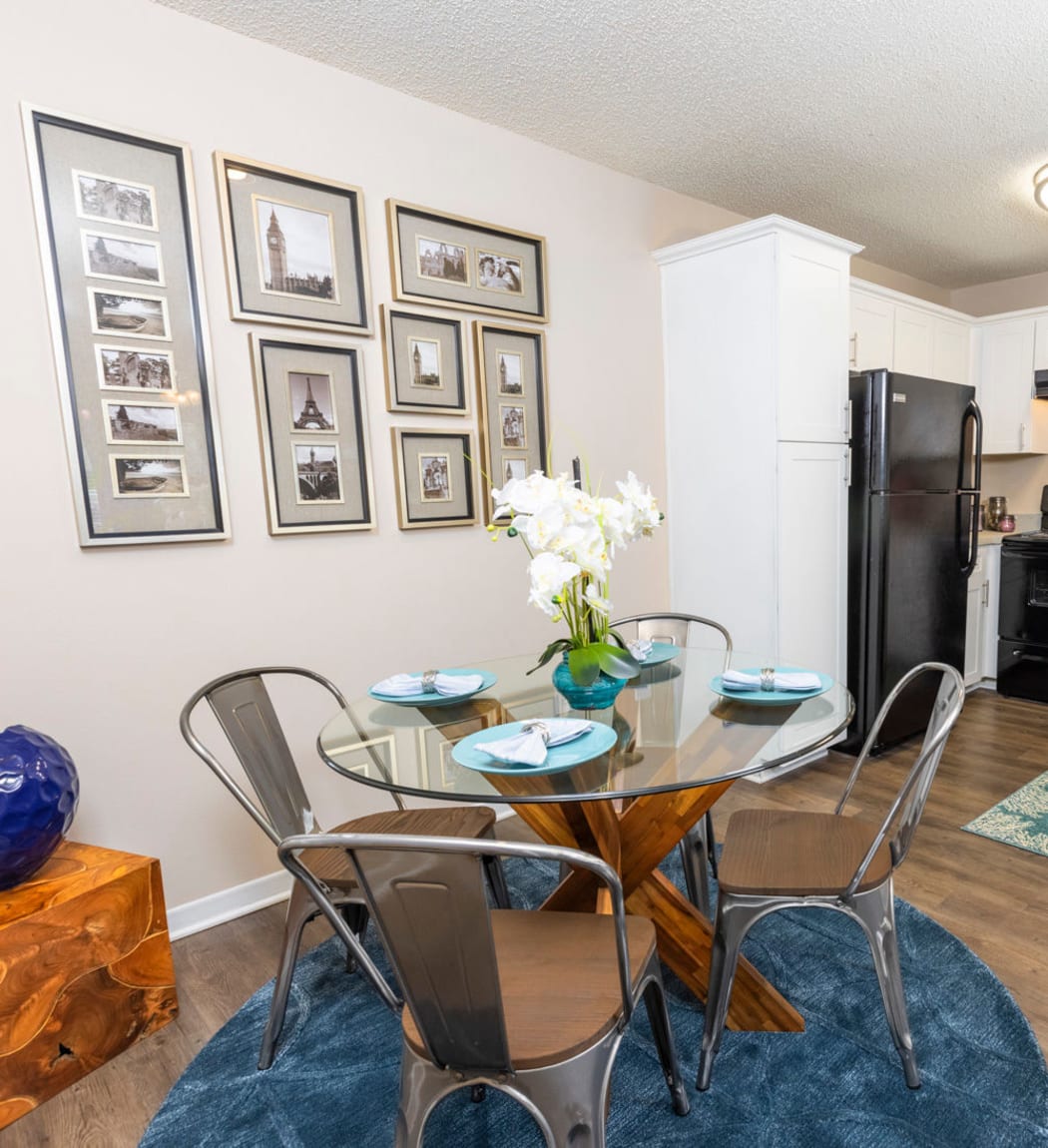 living room and kitchen of Huntington Place apartment