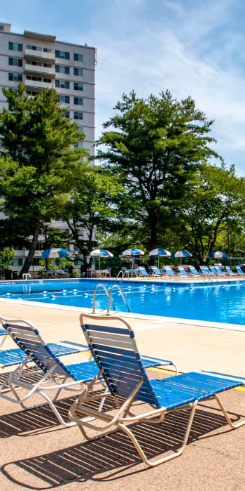 Resort-style pool at Haddonview Apartments in Haddon Township, New Jersey