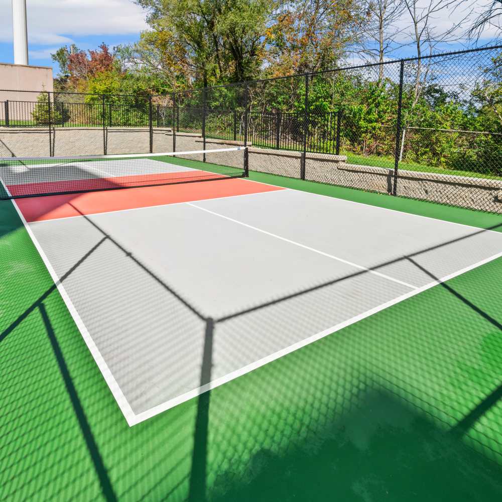 Pickleball court for community at Neo Vantage Point in Maryland Heights, Missouri