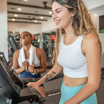Residents working out at Bellamy Dahlonega in Dahlonega, Georgia