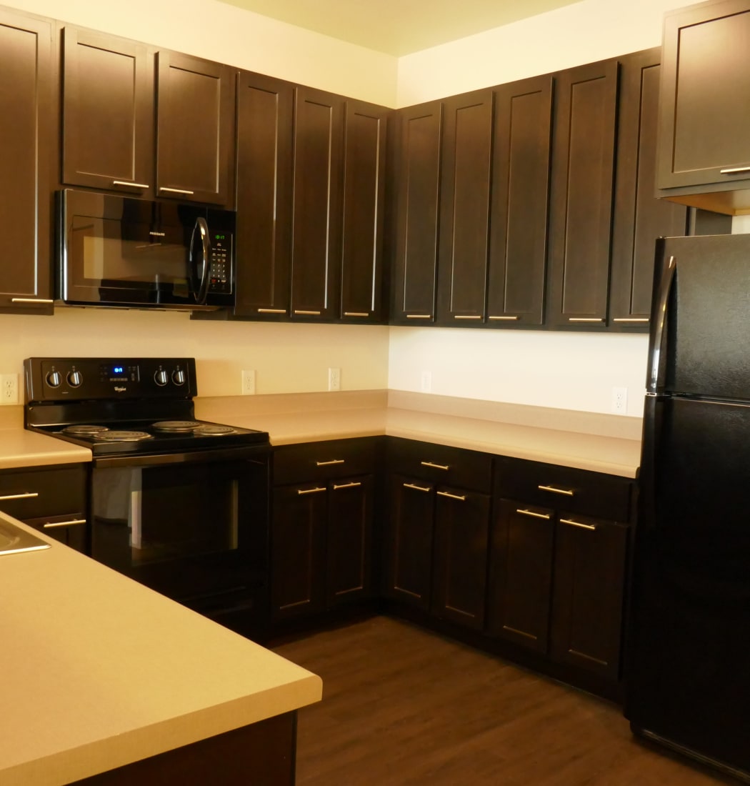Modern kitchen in model home at ALTO in Westminster, Colorado