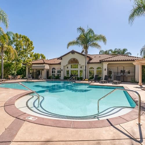 Resort-style pool at Bella Rose in Antioch, California