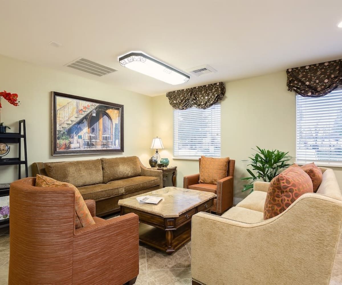 Lobby at Pacifica Senior Living Vacaville in Vacaville, California