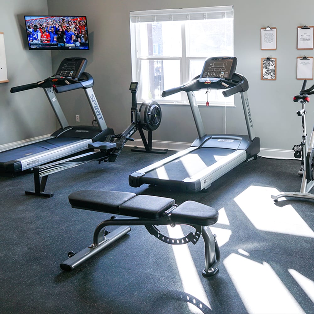 Fitness center at The Adelade in Knoxville, Tennessee