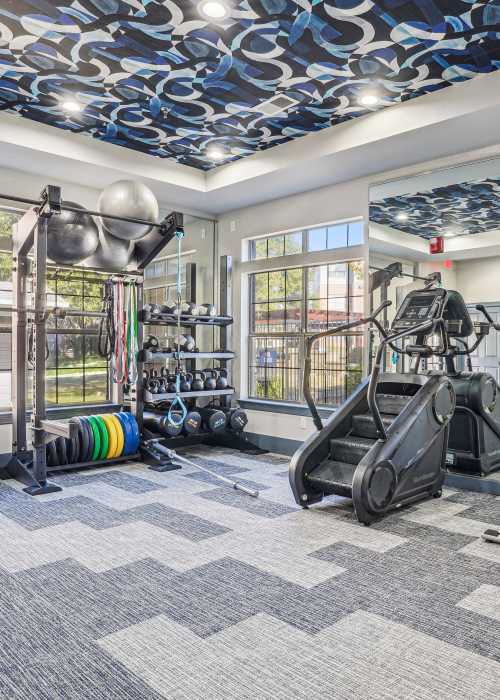 Fitness center at Mission Eagle Pointe in Allen, Texas