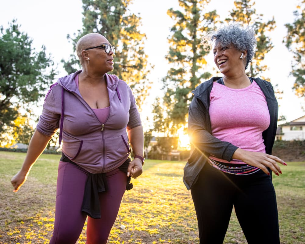 residents enjoying a walk at Del Prado in Pleasanton, California