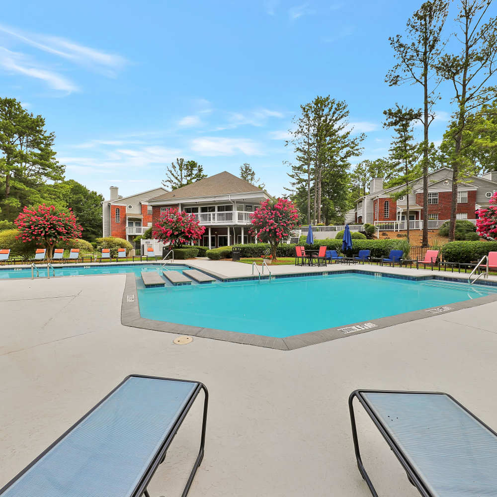 Swimming pool at Anzio apartments in Lawrenceville, GA