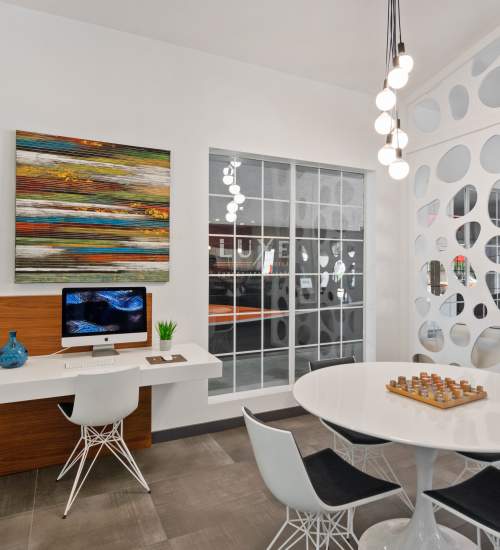 Business center at Luxe @ Ocotillo in Chandler, Arizona