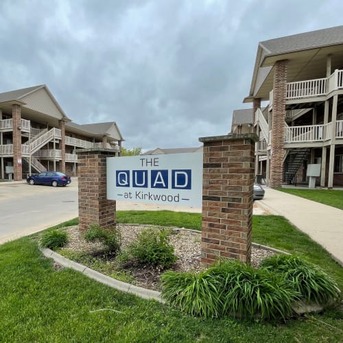 Signage at The Quad at Kirkwood in Cedar Rapids, Iowa