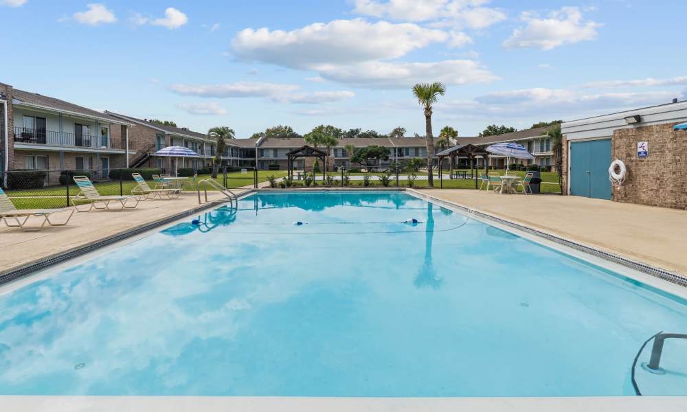 Resort-style swimming pool at Falcon House in Fort Walton Beach,Florida