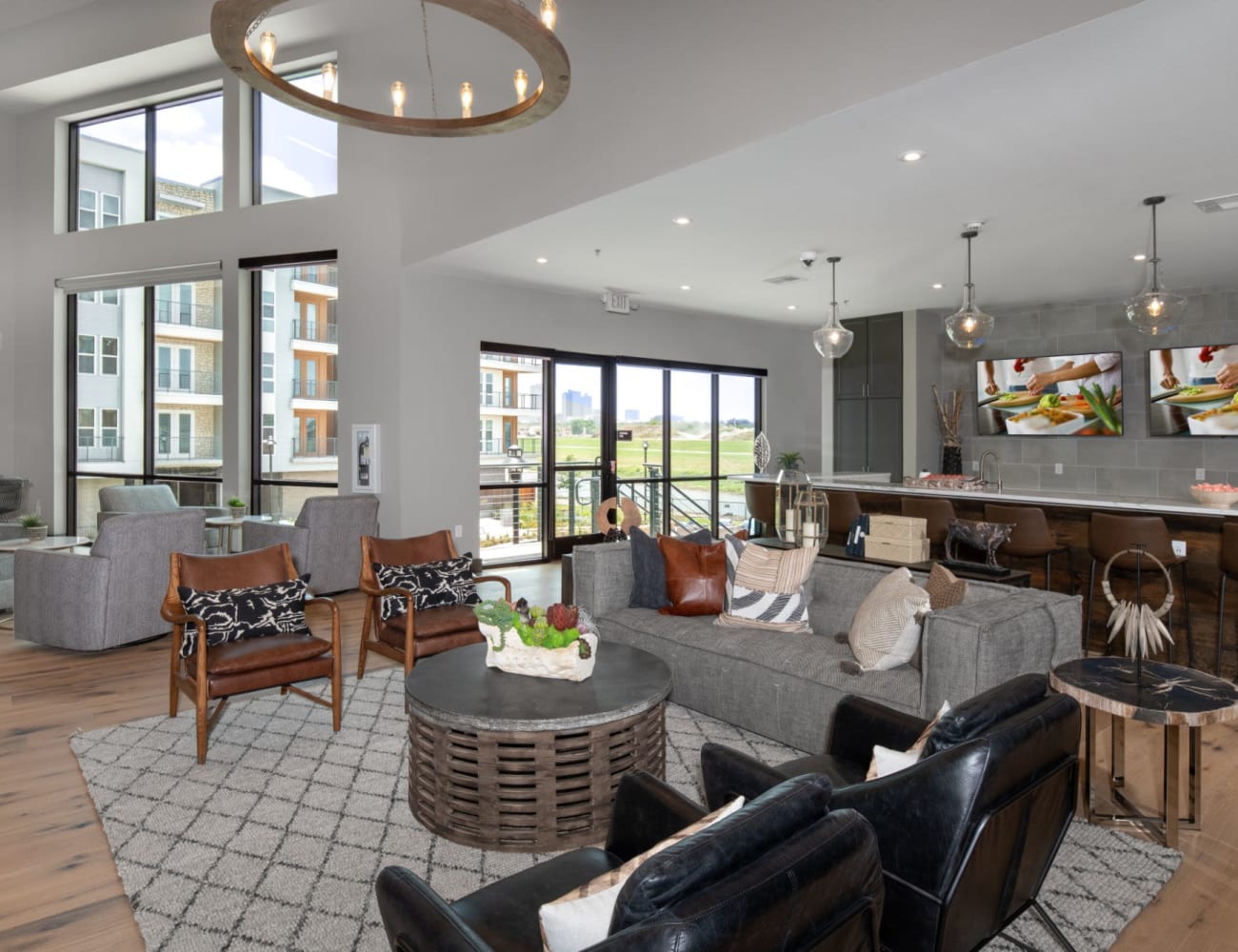 Community clubhouse at Shelby at Northside in Fort Worth, Texas