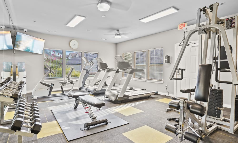 Fitness center at Villas at Stonebridge in Edmond, Oklahoma