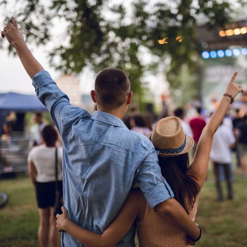 Residents enjoying concert near Allison Summit in Woodburn, Oregon