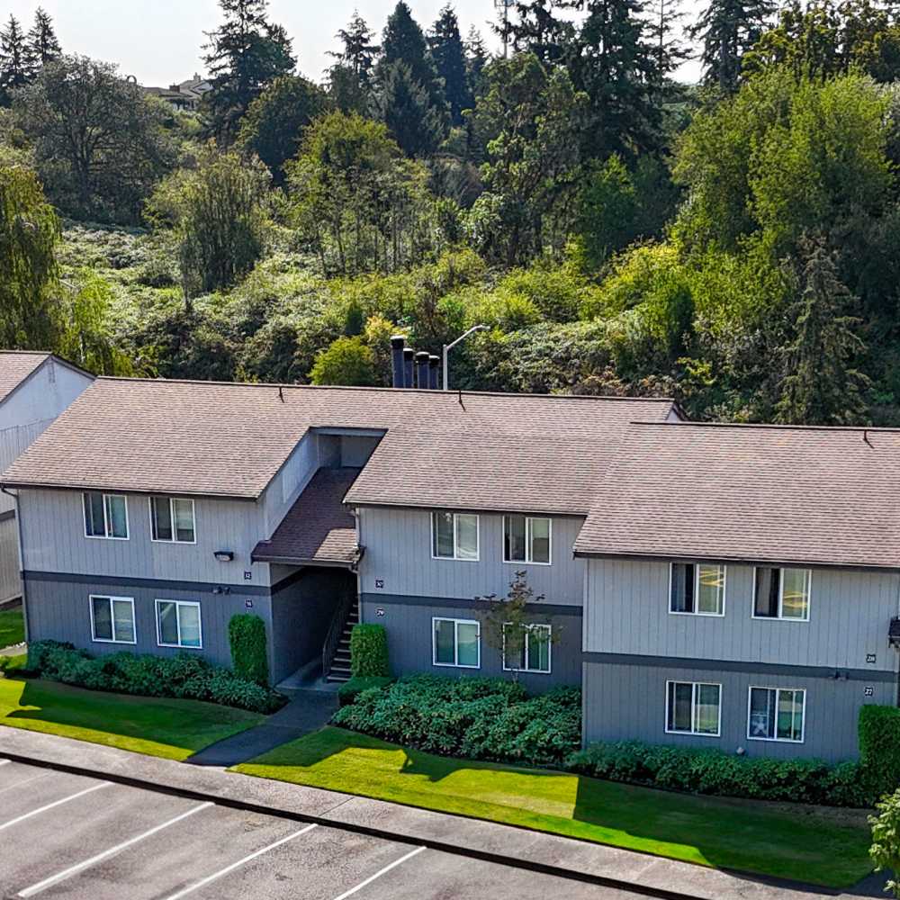 Tree-lined community at Cheyenne Place in Tacoma, Washington