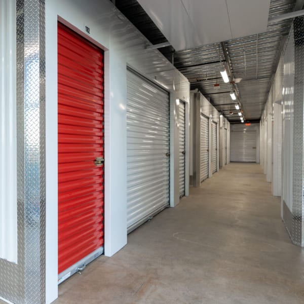 Climate controlled indoor storage units at StorQuest Self Storage in Deer Park, New York