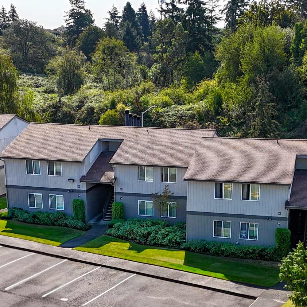 Row of buildings outside at Cheyenne Place in Tacoma, Washington