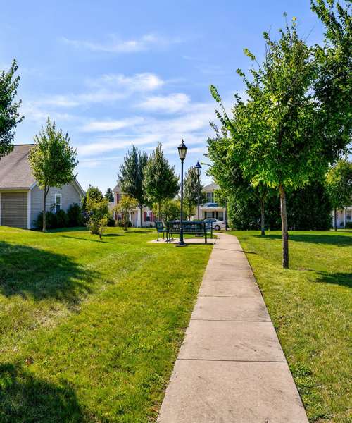 Landscaped grounds at Ashburn Greene in St Clairsville, Ohio