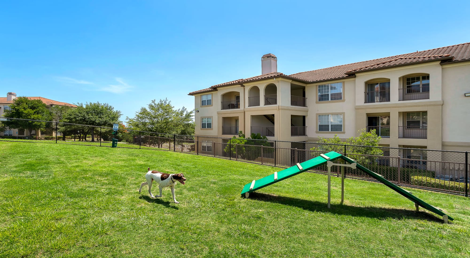 Dog park at Mira Vista at La Cantera 