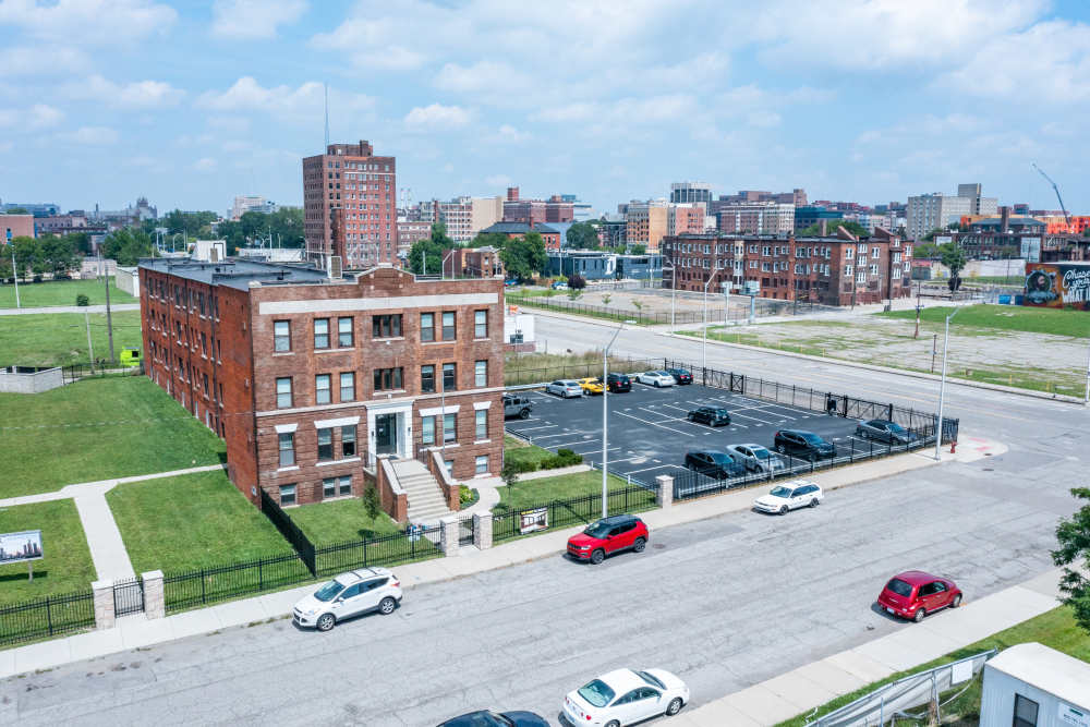 Community aerial view at Detroit Living in Detroit,