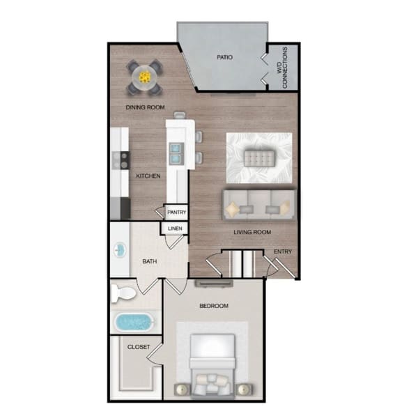 A3 floor plan brochure at The Hudson in Corpus Christi, Texas