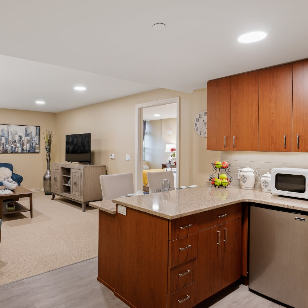 Kitchen in apartment at Anthology of Olathe in Olathe, Kansas