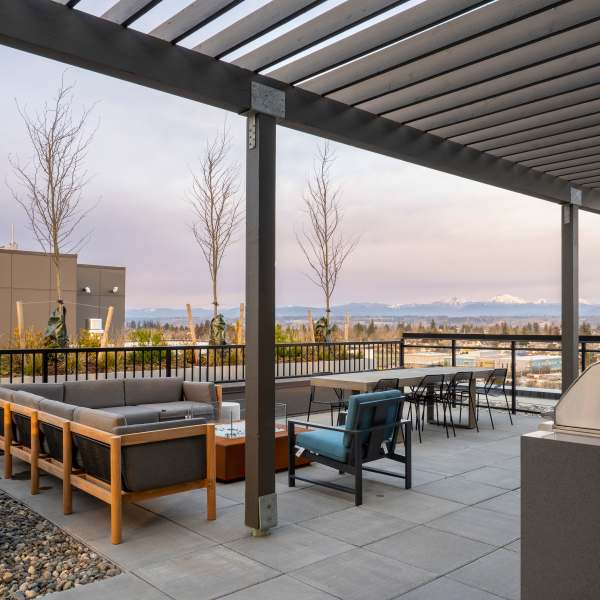 Rooftop lounge at Nimbus in Everett, Washington