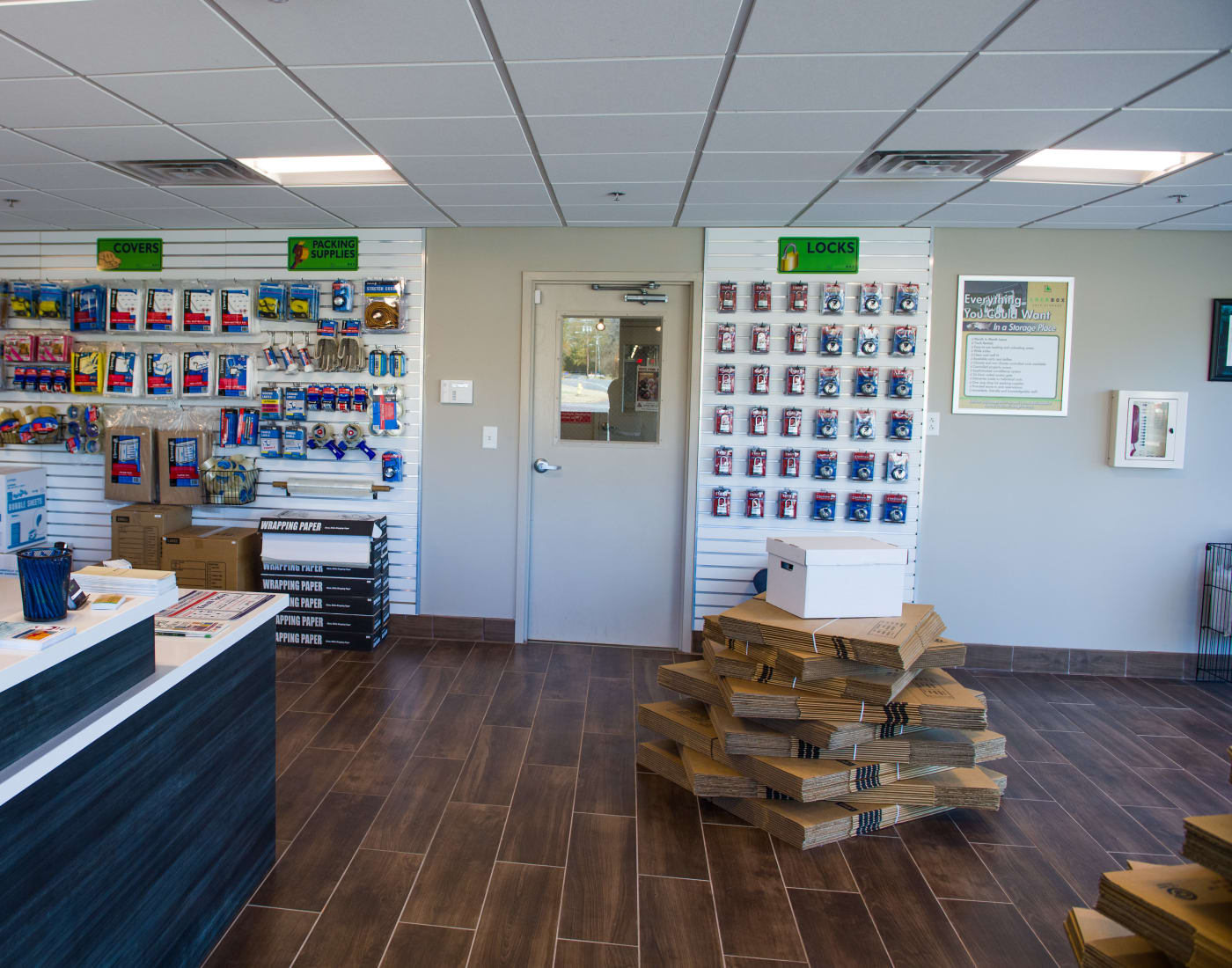 Storage suplies at LockBox Self Storage in Greenville, South Carolina
