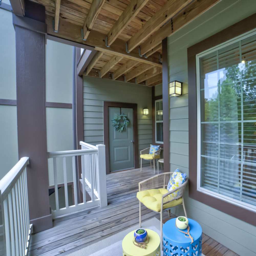 Private balcony area at Avonlea Tributary in Lithia Springs, Georgia