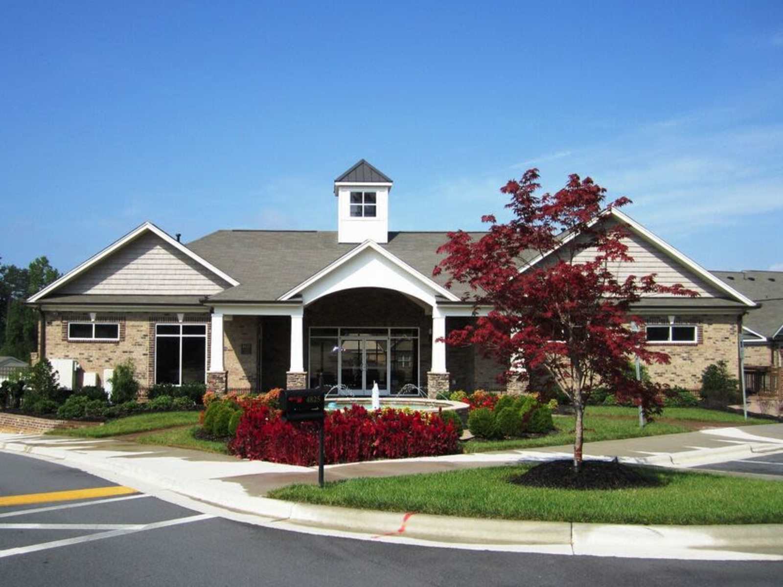 View of office at main entry of Wallburg Landing Apartment Homes