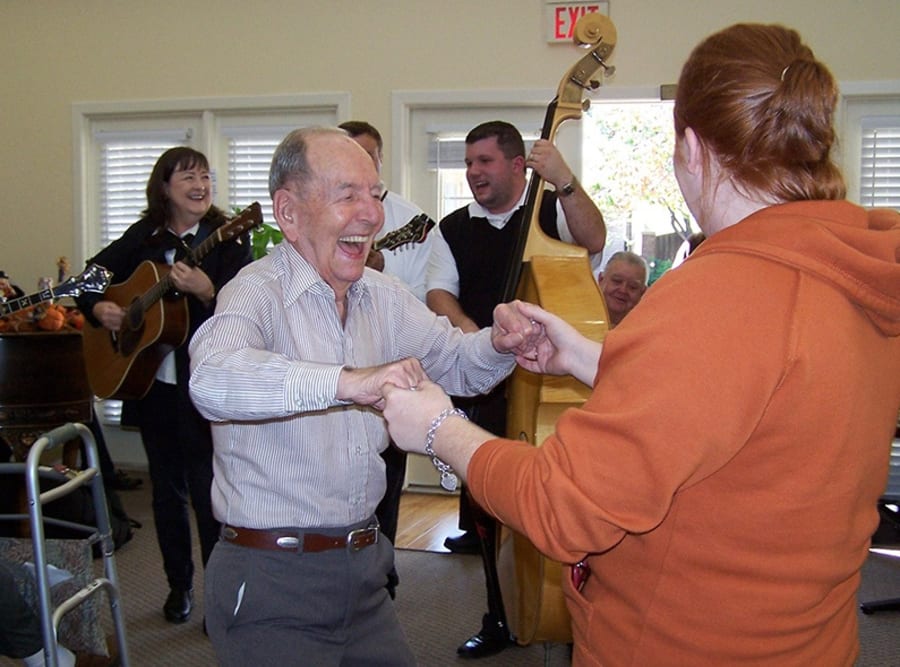 Resident and staff at Ridge at Frisco