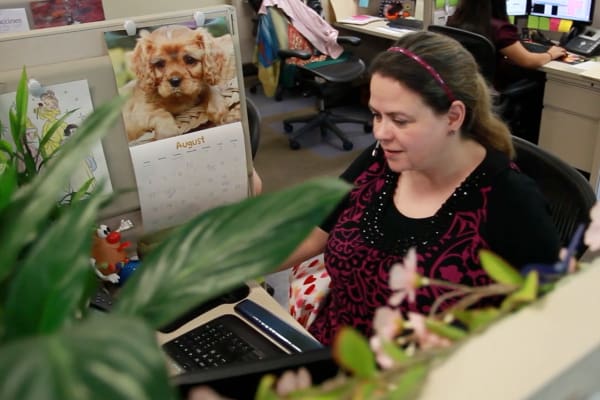 NVA staff member working