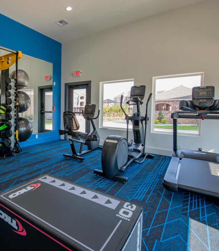 Fitness center at 24Hundred Apartments in Oklahoma City, Oklahoma