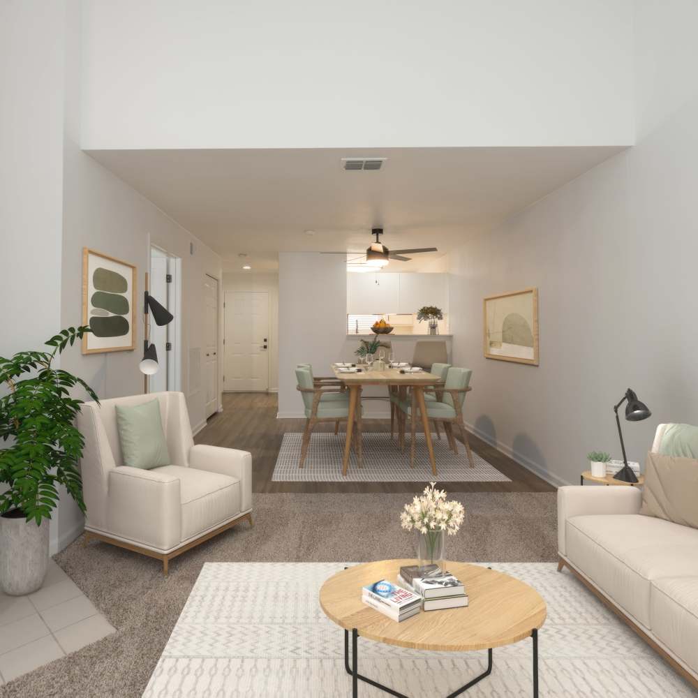 Living area view at Ava Apartments in Rocklin, California