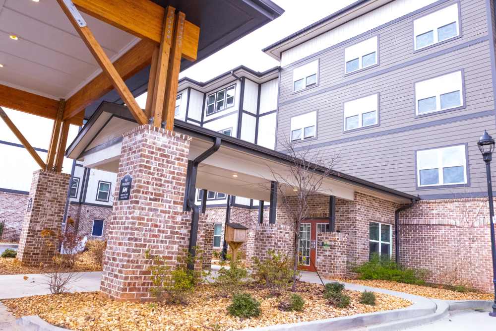 Exterior view of the community building at Villas At Mount Zion in Stockbridge, Georgia