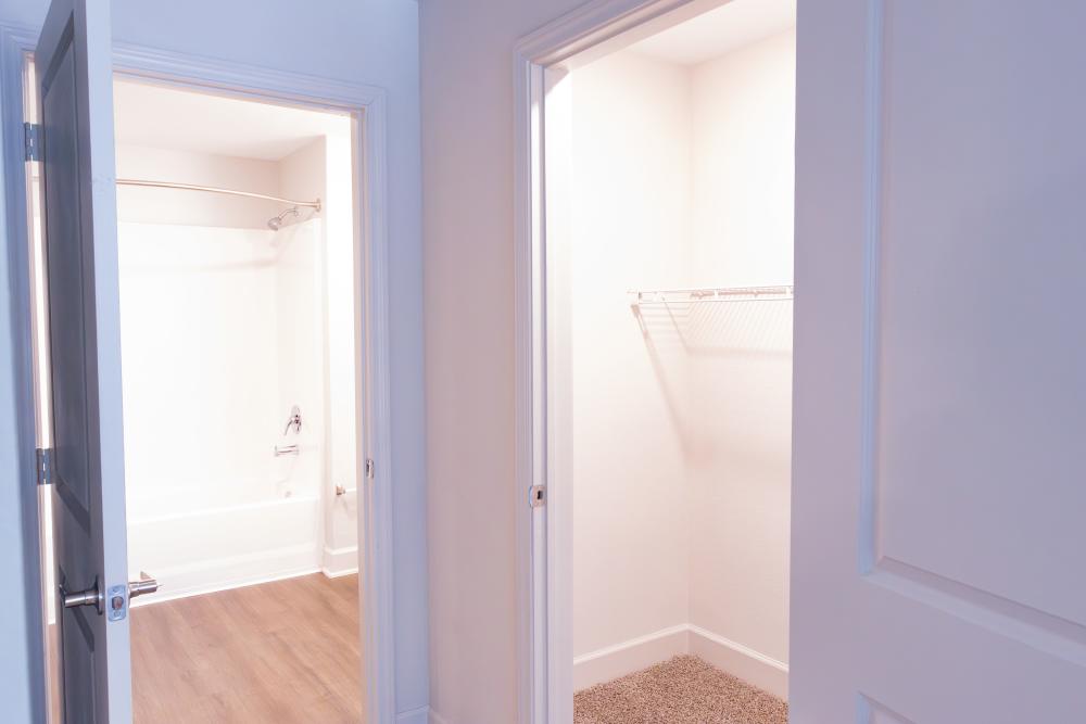 Walk-in closet at Villas At Mount Zion in Stockbridge, Georgia