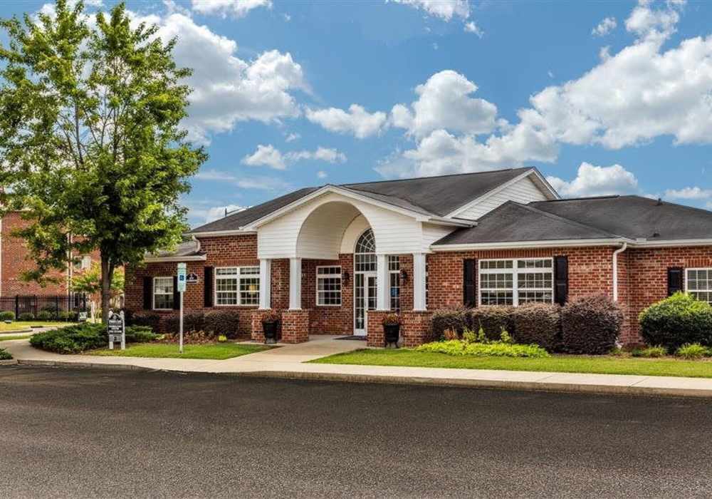 Front of leasing office at Hidden Creek Village in Fayetteville, North Carolina