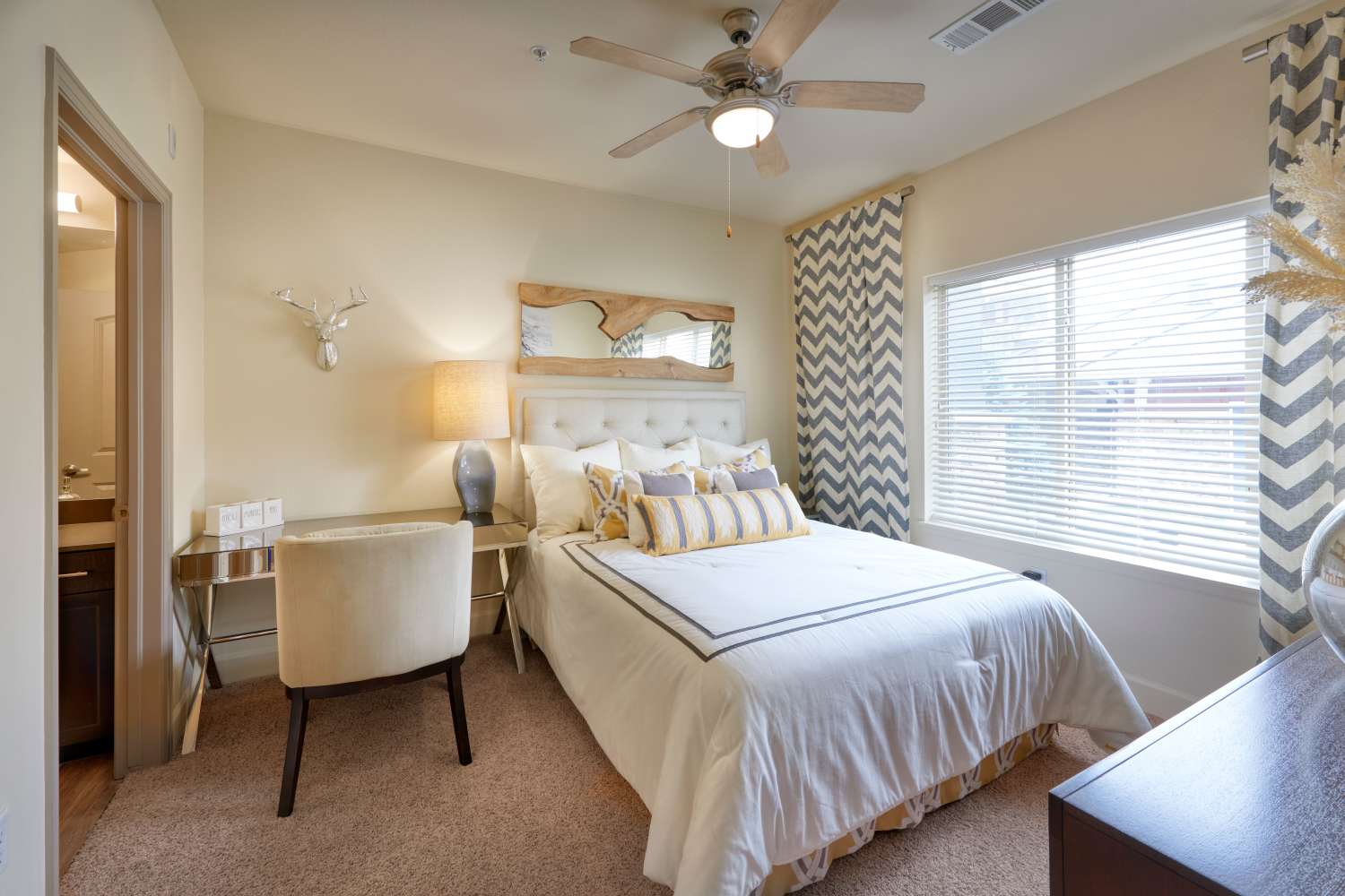 Bedroom at M2 Apartments in Denver, Colorado