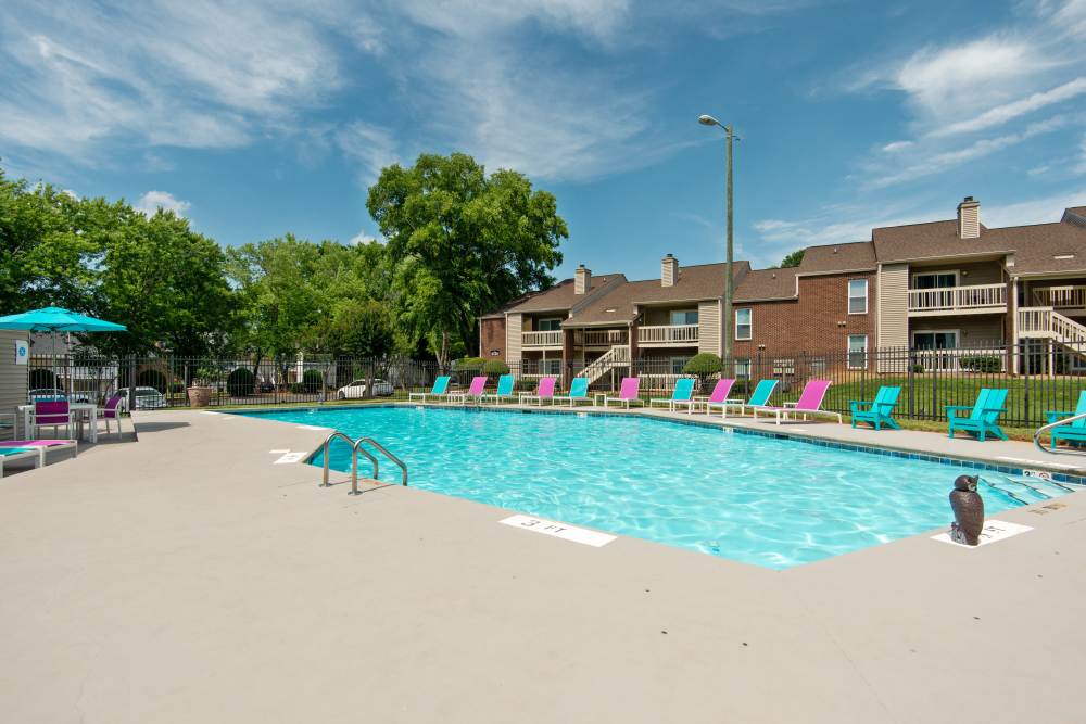 Swimming pool at Devonwood Apartment Homes in Charlotte, North Carolina