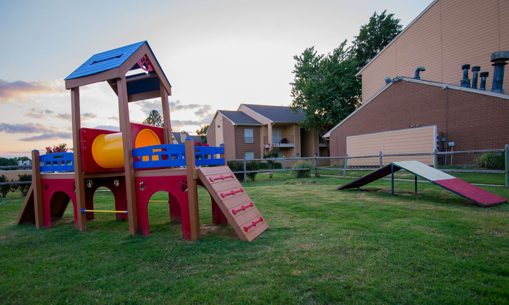Pet playground at Windsail Apartments in Tulsa, Oklahoma