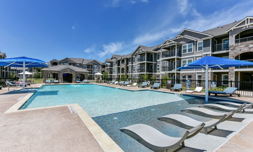 Pool at Cottages at Abbey Glen Apartments in Lubbock, Texas