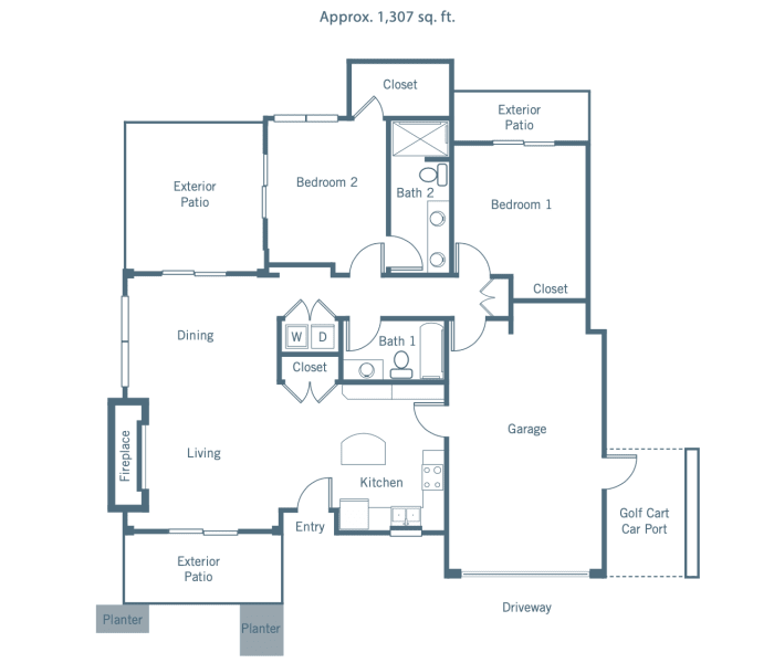 New cottage floor plan at Merrill Gardens at Anthem in Anthem, Arizona