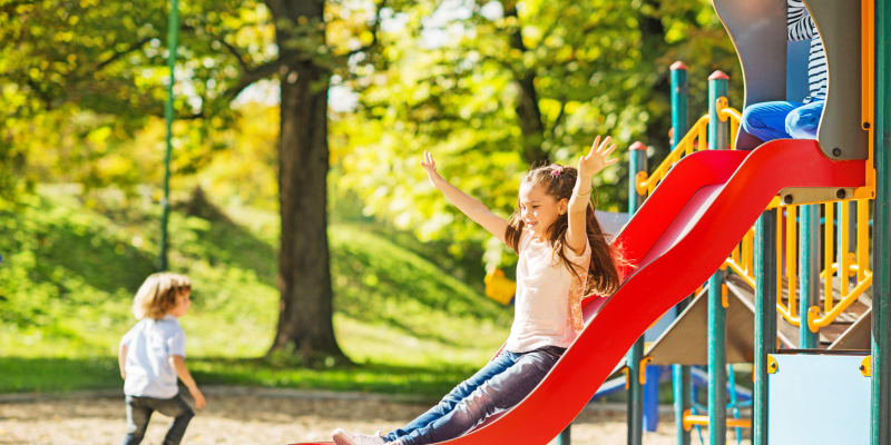 Children playing at a school near Longshaw Road in Annapolis, Maryland