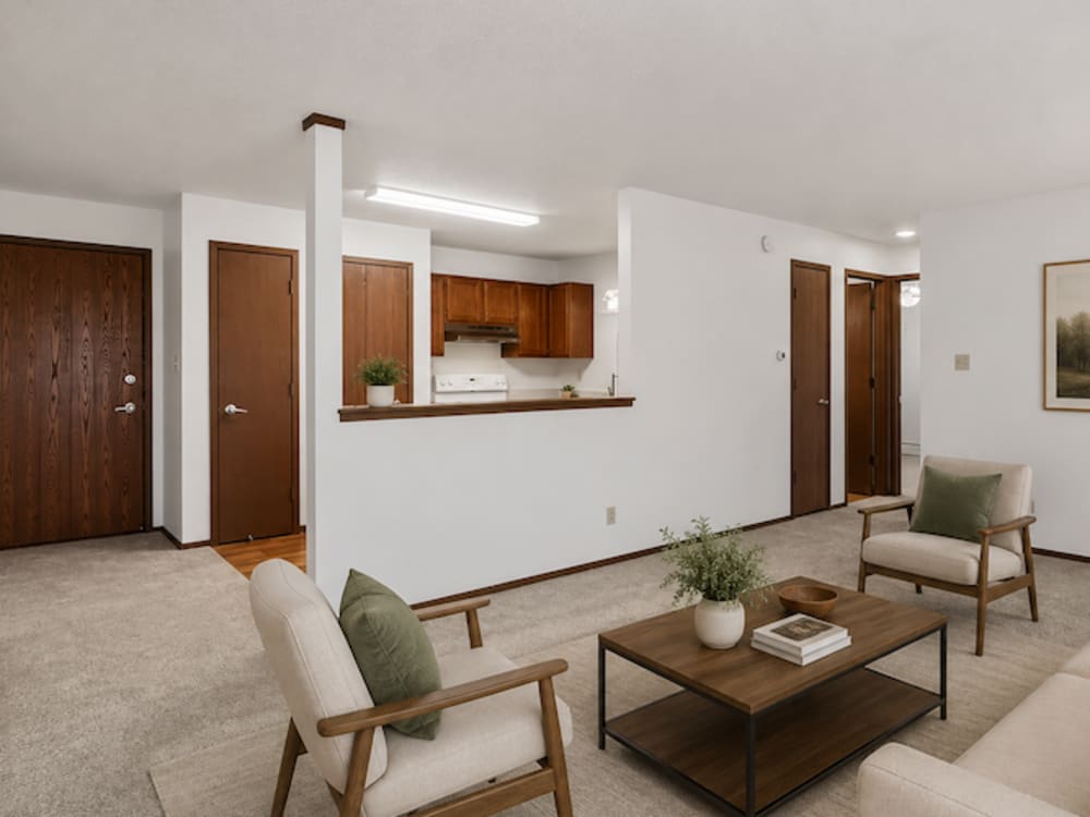 Cozy kitchen at Riverbirch in Ames, Iowa