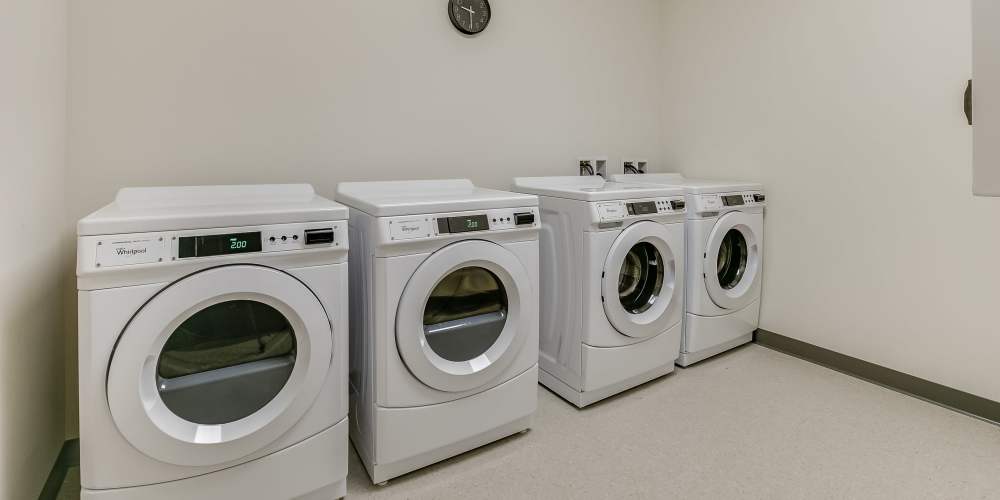 Laundry facility at Eva Manor in Pleasant Prairie, Wisconsin