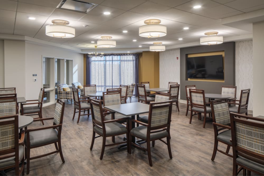 Dining room at Eagleview Landing in Exton, Pennsylvania