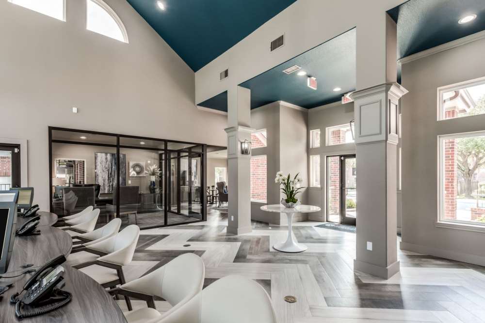 Clubhouse lounge at The Haven in Webster, Texas
