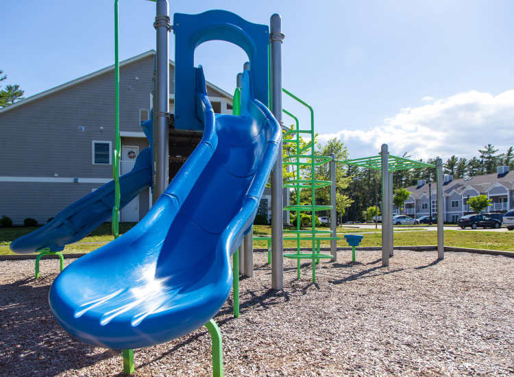 Slide in the playground at Marion Village Estates in Marion,Massachusetts